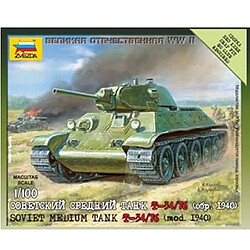 Zvezda Maquette Char : Tank Soviétique T34/76 