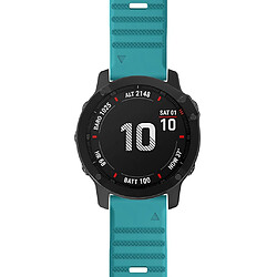 Avis Wewoo Bracelet pour montre connectée Garmin Fenix 6 22mm Smartwatch à en silicone à dégagement rapide Bleu-vert