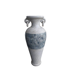 Vase de sol Romimex Blanc Gris Terre cuite 32 x 80 x 32 cm Avec des poignées 