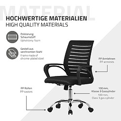 Acheter ML-Design Chaise de bureau gaming ergonomique noir pivotant 360° dossier maille respirante