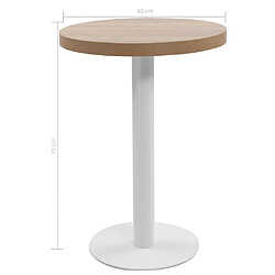 Acheter vidaXL Table de bistro Marron clair 60 cm MDF