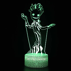 Universal Lumière de nuit à LED 3D, décoration de bureau en 16 couleurs, lumière de nuit lointaine à toucher USB, meilleur cadeau d'anniversaire de Noël pour les garçons, les filles, les enfants(Coloré) 