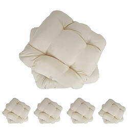 Mendler 10x coussin Dublin, coussins de chaise, 43x41x3cm ~ crème 