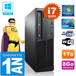 PC Lenovo M92p SFF Core I7-2600 Ram 8Go Disque 1 To Graveur DVD Wifi W7 · Occasion 