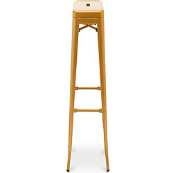 Avis ICONIK INTERIOR Tabouret de bar - Design industriel - 76cm - Nouvelle édition- Stylix Jaune pâle