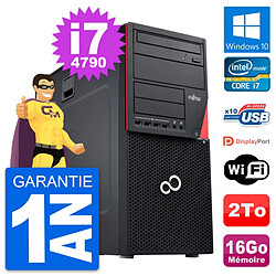 PC Tour Fujitsu Esprimo P720 Intel i7-4790 RAM 16Go Disque 2To Windows 10 Wifi - Occasion