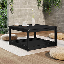 Avis Maison Chic Table de jardin | Table d'extérieur noir 82,5x82,5x45 cm bois massif de pin -GKD50254