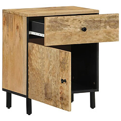 Maison Chic Table de chevet, Table de Nuit, Meuble de Rangement 50x33x60 cm bois de manguier massif