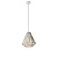 Stoex Blanc Lustre Suspension forme Diamant Abat-jour 25CM E27