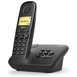 Gigaset téléphone fixe solo sans fil DECT/GAP avec répondeur noir