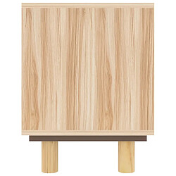 Maison Chic Meuble TV scandinave - Banc TV pour salon Marron 105x30x40 cm Bois de pin massif rotin naturel -MN28194 pas cher