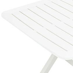 Acheter vidaXL Table pliable de jardin Blanc 79x72x70 cm Plastique