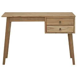 Maison Chic Bureau solide,Table de travail,Bureau d'ordinateur avec 2 tiroirs 110x52x75 cm Bois de teck solide -GKD31947