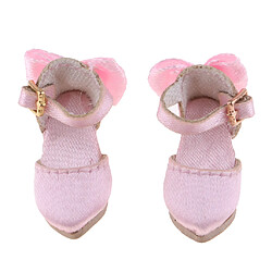 Acheter poupée de mode bout pointu chaussures bloc haut talons pour 1/6 poupées blythe rose