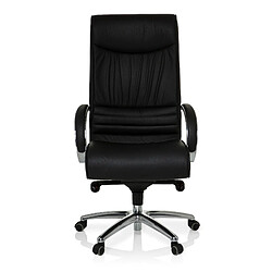 Fauteuil de direction / Chaise de bureau XXL F 400 en cuir noir hjh OFFICE