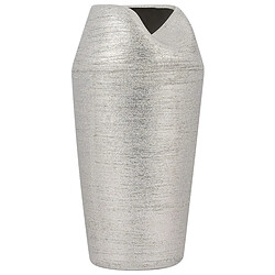 Beliani Vase décoratif APAMEA Céramique 33 cm Argenté 