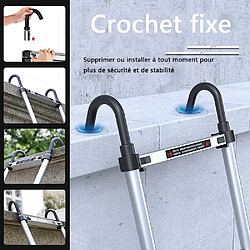 Acheter Échelle Télescopique, Échelles Télescopiques Aluminium avec 2 Crochets Amovibles - 5M