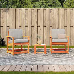 Avis Maison Chic Ensemble de salle à manger de jardin 3 pcs,Table et chaises d'extérieur cire marron bois de pin massif -GKD678632