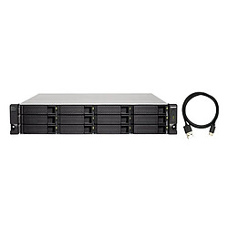 QNAP 12-bay 2U rackmount USB-C 3.1 Gen2 10Gbps JBOD expansion unit, redundant PSU, with a 1-meter USB-C to USB-A 3.1 Gen2 cable. QNAP 12-bay 2U rackmount USB-C 3.1 Gen2 10Gbps JBOD expansion unit, redundant PSU, with a 1-meter USB-C to USB-A 3.1 Gen2 cable.