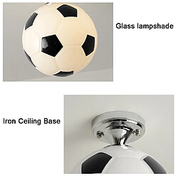 Universal 20cm Football Plafonnier Football LED Plafonnier Intérieur Bar Chambre Enfant Chambre Éclairage Garçon Lampe Home Noir(Le noir) pas cher