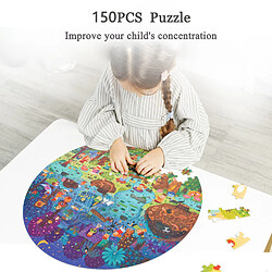 Acheter Universal Puzzle Jouets Éducatifs Peints à la main 3 6Y Puzzle Panels Boîtes rondes Cadeaux pour les enfants |