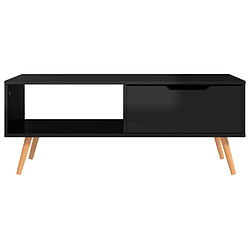 Avis Maison Chic Tabls basse,Table Console pour salon Noir brillant 100x49,5x43 cm Aggloméré -MN64400