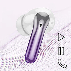 Acheter Hoco Hoko Écouteurs Bluetooth Réduction de Bruit Autonomie 7h Effet Chromé Violet