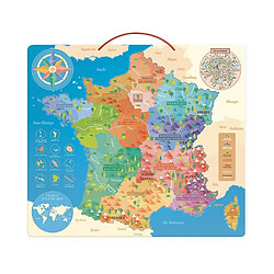 Vilac Puzzle magnétique 92 pièces : Carte de France éducative