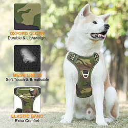 Avis Universal Tactique sans câble Durable Durable Lourd Camouflage Réfléchissant Animaux de compagnie Harness Manette de contrôle