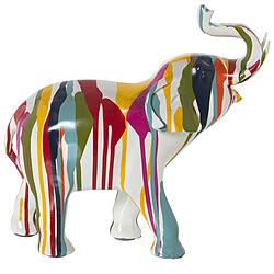 Figurine Décorative Alexandra House Living Multicouleur Plastique Eléphant Peinture 14 x 30 x 28 cm