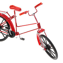 1:10 vintage moulé sous pression vélo modèle artisanat décoratif vélo jouet - rouge