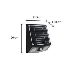 Avis Applique solaire avec détecteur de mouvement IP65 (700Lm 4000K A++) Noire - Voltman