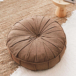 Hanah Home Coussin de sol effet bouclette Teddy marron.