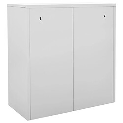 Avis vidaXL Armoire à casiers Gris clair 90x45x92,5 cm Acier