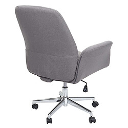 Avis Mendler Chaise de bureau HWC-K23, chaise de bureau chaise pivotante tissu/textile avec accoudoirs ~ gris