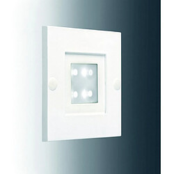 applique murale encastrée - aric iso 60 - a led - 1w - 6500k - blanc - aric 0540