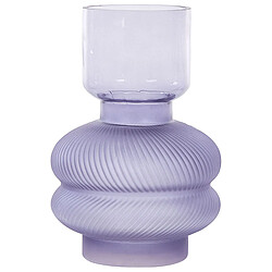 Beliani Vase à fleurs RODIA Verre 24 cm Violet