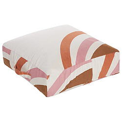 Acheter Beliani Coussin de sol TEMARA Coton 50 x 50 x 20 cm Abstrait Multicolore