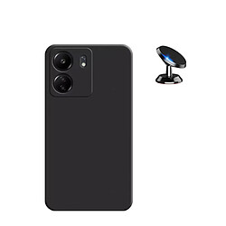 Kit de voiture magnétique de voiture + cas de silicone liquide Phonecare pour Xiaomi Redmi 13C - le noir 