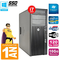 PC Tour HP WorkStation Z210 I7-2600 RAM 16Go Disque 120Go SSD Graveur DVD Wifi W7 · Occasion 