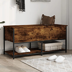 Maison Chic Banc de rangement | Meuble de rangement d'Entrée | Coffres d'Intérieur chêne fumé 100x42,5x47 cm bois d'ingénierie -MN52734