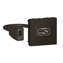 prise hdmi - préconnectorisée - 2 modules - noir mat - legrand 079479l