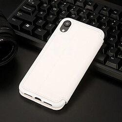 Etui en PU surpiqûre couronne losange blanc pour votre Apple iPhone XR 6.1 pouces