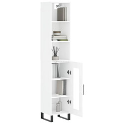 Avis Maison Chic Buffet,Meuble de Rangement,commode pour salon,Cuisine Blanc brillant 34,5x34x180 cm Bois d'ingénierie -MN12029