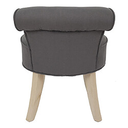 Acheter Mes Tabouret 44x47x60,5 cm en tissu gris et pieds en pin - INOA