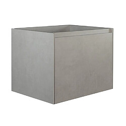 Avis Vente-Unique Meuble sous vasque suspendu gris béton - 60 cm - SOSTHENE