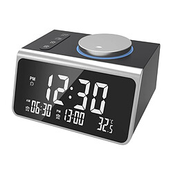 Double Alarme Horloges Radio-En Semaine/Week-End Mode, 0-100% Gradateur, Double USB Ports de Charge, 7 Réveiller Sons, , FM Radio avec le Sommeil