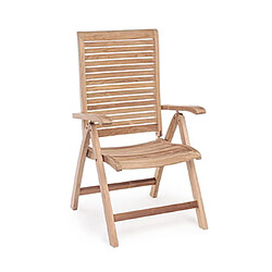 Mes Fauteuil de jardin relax 61,5x64x109 cm en teck - TAYCAM