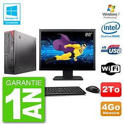 PC Fujitsu Esprimo E520 Ecran 22" G3220 RAM 4Go Disque 2To Graveur DVD Wifi W7 · Occasion 