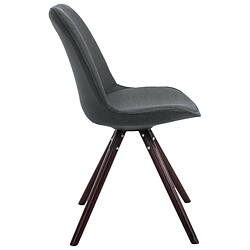 Avis Decoshop26 4 chaises de salle à manger style scandinave en tissu gris foncé pieds rond en bois marron CDS10341